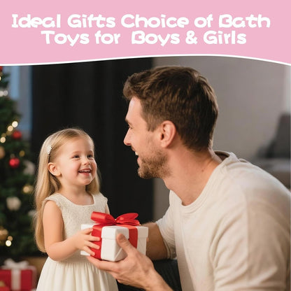 Chuveiro Infantil com Bomba Manual e Mangueira, Brinquedos de Banho para Crianças, Chuveirinho de Banheira para Bebês, Brincadeira Aquática, Aniversário de Meninos e Meninas