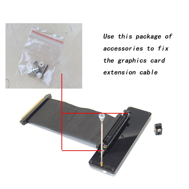Suporte para placa de vídeo 90 graus vertical base chassi suporte vertical para placa de vídeo com cabo riser