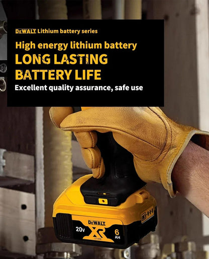 Bateria DEWALT 20V 6AH recarregável de íon de lítio carregador DCB118 Parafusadeira furadeira elétrica sem escovas DCD805 ferramenta elétrica