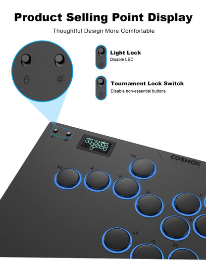 Haute42-COSMOX M Ultra Mgen 2 Controle Leverless Para Ps4 Ps5 Steam Switch PC Hitbox Joystick Arcade Teclado de Jogo de Luta