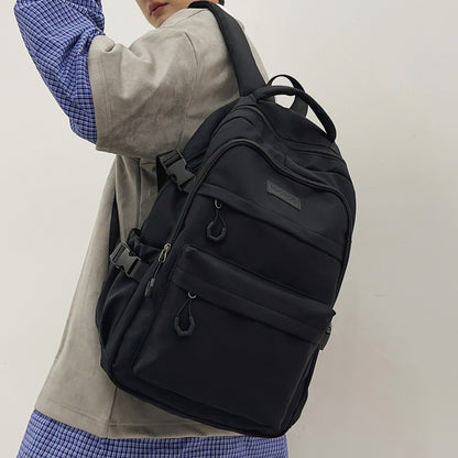 Mochila Escolar Unissex Nova Japonesa Simples de Estudante do Ensino Médio e Fundamental Mochila de Grande Capacidade