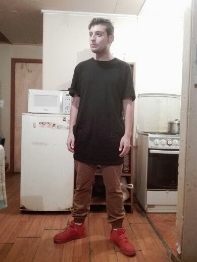 2025 Brand New Clothing Mens Black Mens Long T shirt Tops Hip Hop Man T-shirt Short Sleeve Casual Men Tee shirts For Male