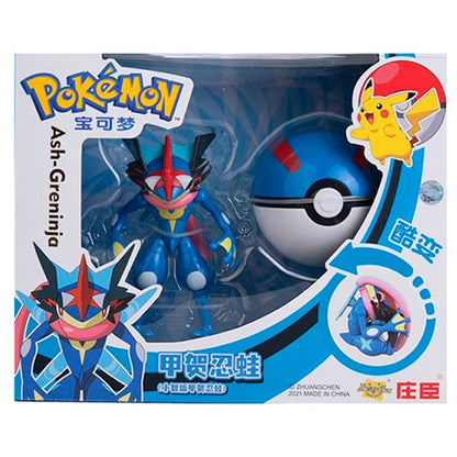 Sobre Pokémon Anime Figura Charizard Pikachu Gyarados Pocket Monster Figura Pokebola Brinquedo de Ação de Deformação Modelo Presente Infantil