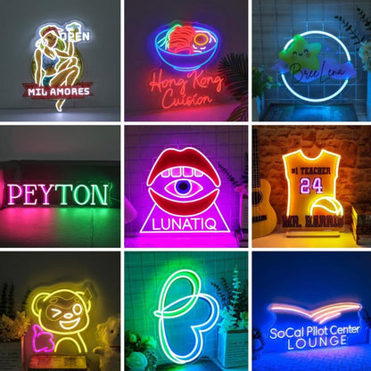 Custom Neon Sign Name LED Sign for Birthday Bar Wedding Party Acrylic Neon Lamp Business Logo Sign Night Light Personized Decor