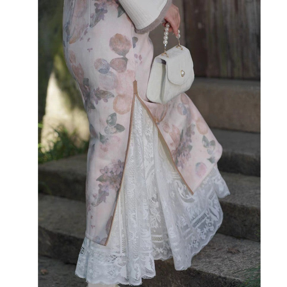 Fashion Transparent Sexy Lace Mesh Skirt Elegant 2 Length Midi Skirt Elastic High Waist Ladies Womens Skirt Ladies