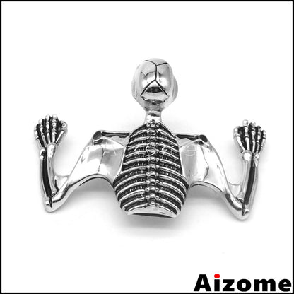Capacete de Motocicleta com Farol Crânio Capacete Decorativo Figura para Harley Viseira de Farol Personalizada Enfeite de Esqueleto de Aço Adesivo