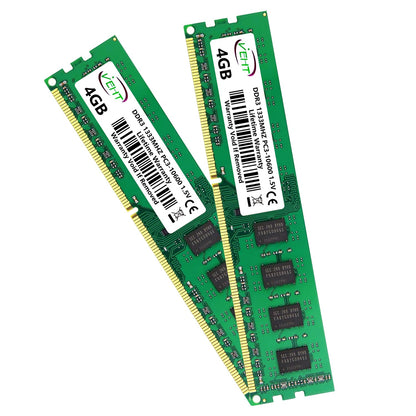 Memória Desktop DDR3 2GB 4GB 8GB Ram PC3 1066 1333 1600Mhz 1.5V 240Pin DDR3 8500 10600 12800 DIMM Non-ECC Memória Ram de Computador