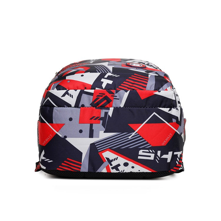 Mochila de lazer de grande capacidade - uma mochila escolar versátil equipada com alças ajustáveis, fecho de zíper e poliéster