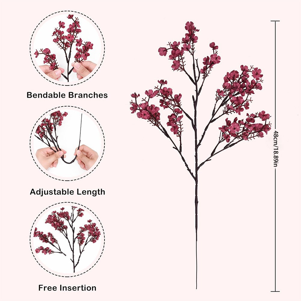 3/5 Pcs Artificial Baby's Breath Fake Flowers for Home Wedding Party Table Arrangements Farmhouse Decoration Faux Gypsophila