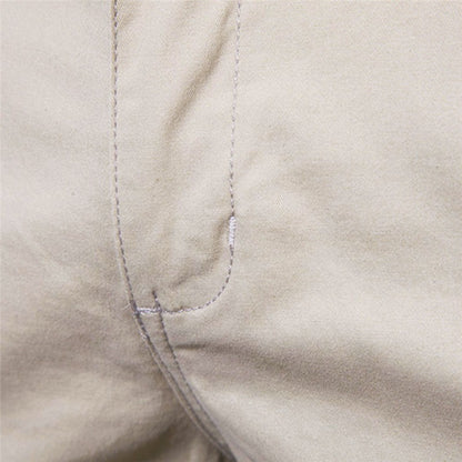 Men Summer Soild Cotton Shorts For Man Casual Business Shorts Elastic Waist Sport Beach Shorts Gym Running Shorts Male Clothing