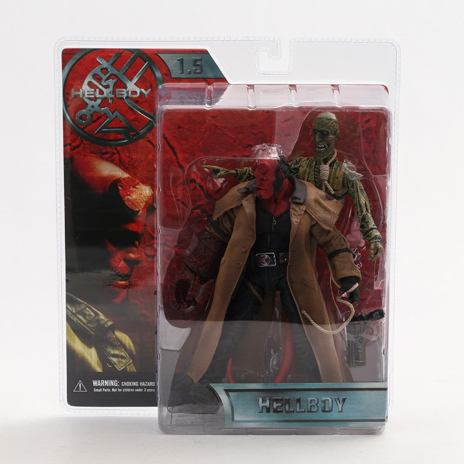 Mezco - Hellboy - 2004 "Hellboy" Casaco Variante Boneco Modelo Colecionável Figura de Ação Brinquedo