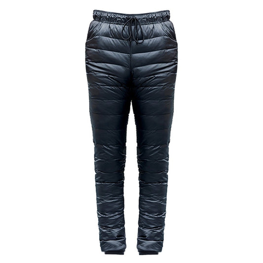 Plus Size Thickened Camp Down Pants Skiing Climbing Warm Slim Trousers Men for Family Outdoor Camping Accessories