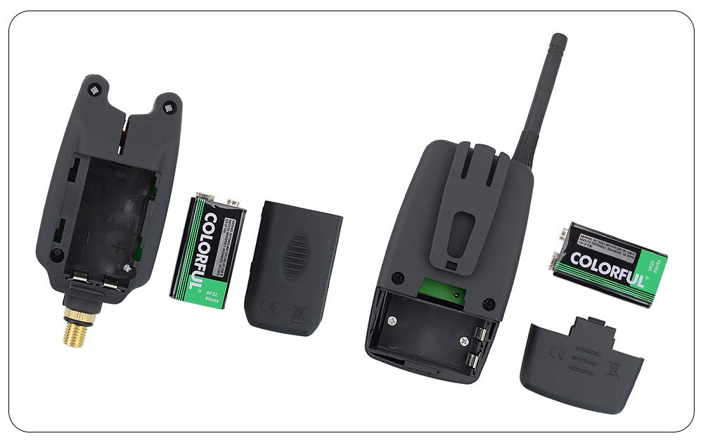 Alarme de picada de pesca sem fio conjunto 1+4 com 4 indicadores de picada luminosos em estojo EVA para pesca de carpas B1203S
