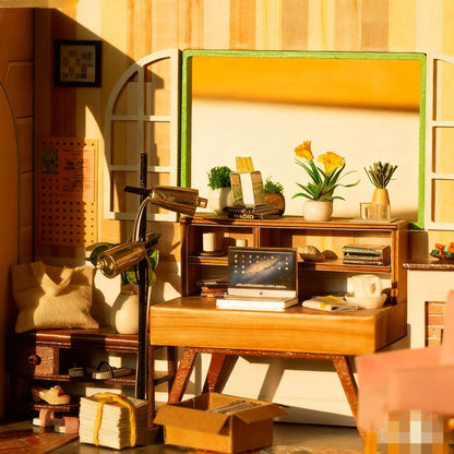 Casa Miniatura DIY Estúdio Gothenburg Novo Lançamento - Modelo de Casa de Bonecas Feito à Mão, Brinquedo Artesanal Criativo para Decoração de 2025 e Hobbistas