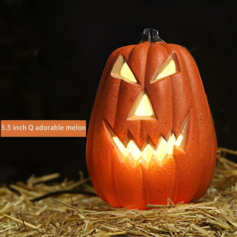 Spooky Halloween LED Pumpkin Lantern Illuminating Home Decor Bar Scene Setter Festive Decoration for Your Halloween Party