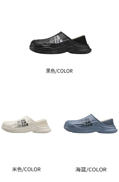 Winter Warm Sandals Women&Men Shoes Indoor Outdoor Slides Cotton Pantoffels Casual Clogs Fur Easy On Off House Floor Slippers