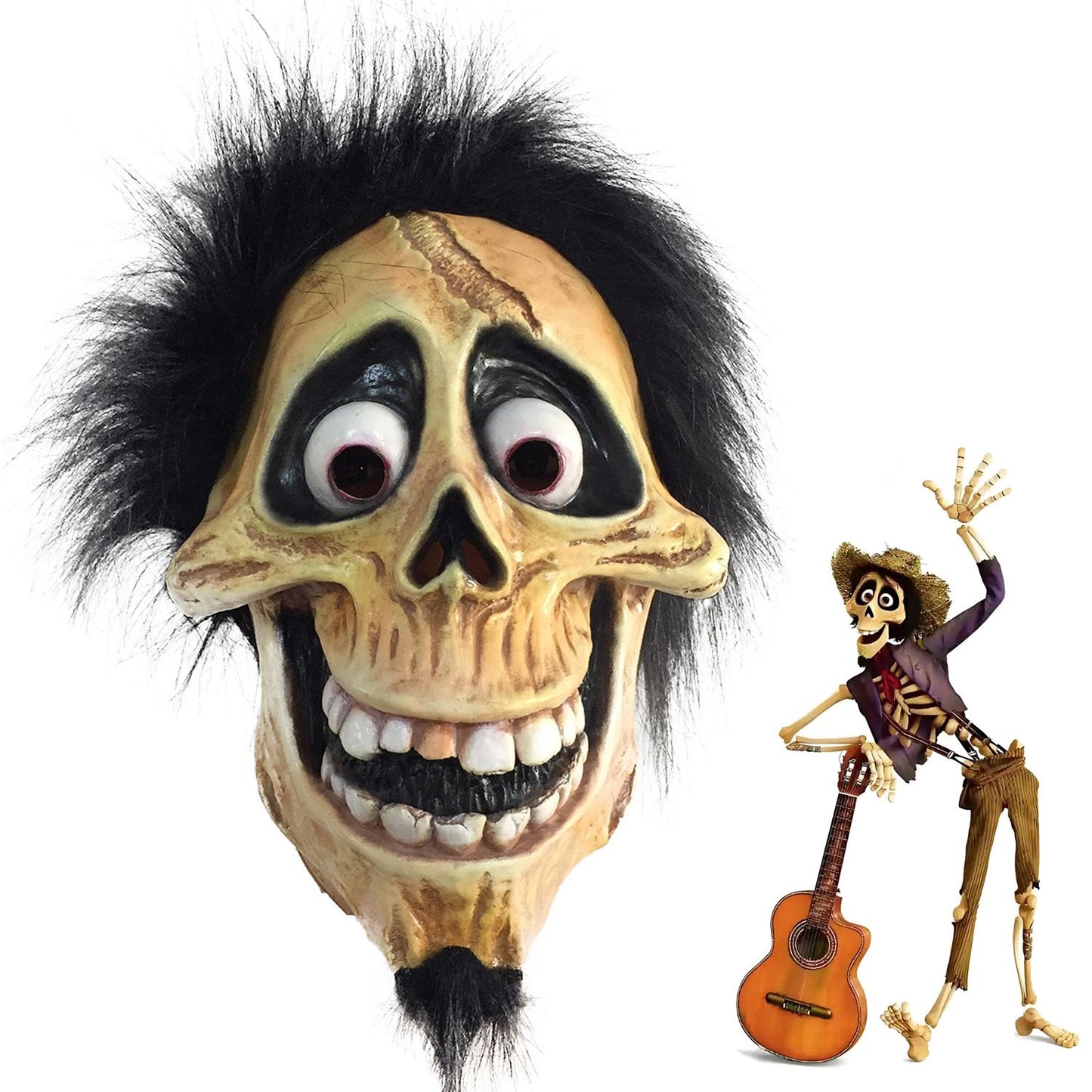 Anime Hector And Miguel Cosplay Mask Anime Skeleton Latex Headgear Halloween Carnival Party Roleplay Mask For Men Boys