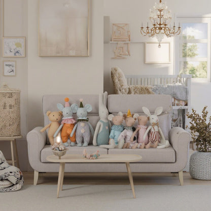 2025 Baby Plush Toy Comforts Sleeping Cute Rabbit, Bear, Mouse Baby Girl Doll, Cloth Doll Doll