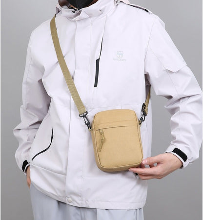 Simple Solid-Color Men's Mini Crossbody Bag - Lightweight and Stylish Ideal for Casual Use and Carrying Phones