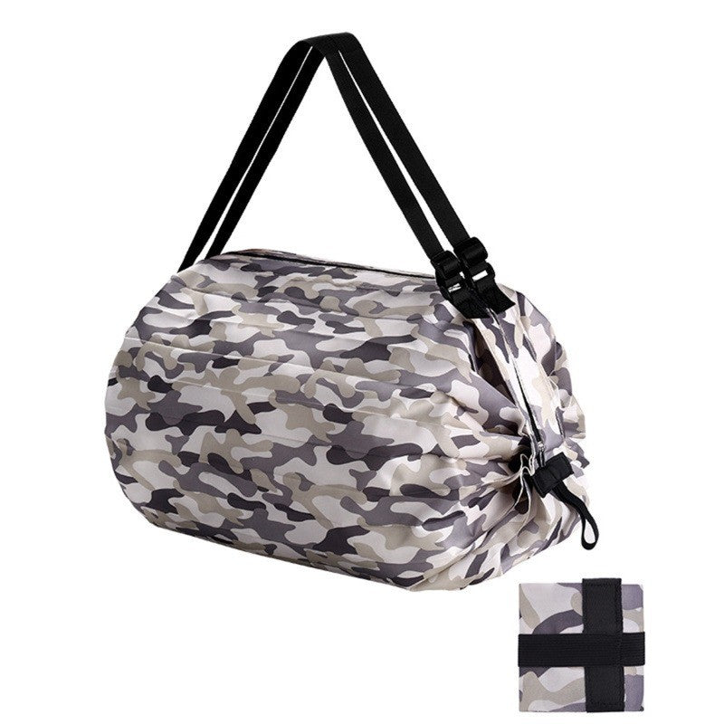 Foldable Shopping Bags Foldable Storage Bag With Handle Portable Travel Camouflage Handbags Large Capacity Nylon Bag