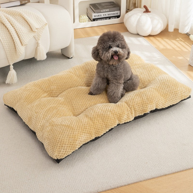 Colchonete Longo de Pelúcia para Animais de Estimação, Quente de Inverno, Confortável, Cama para Cachorros, Cama para Gatos, Almofada para Ninho de Animais de Estimação