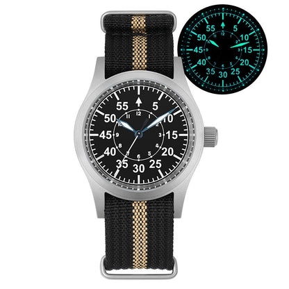 Militado Ml05 Vintage Field Watch VH31 Sweep Second Quartz Movement Sapphire Crystal High Clear AR Coating Luminous 38Mm Watches