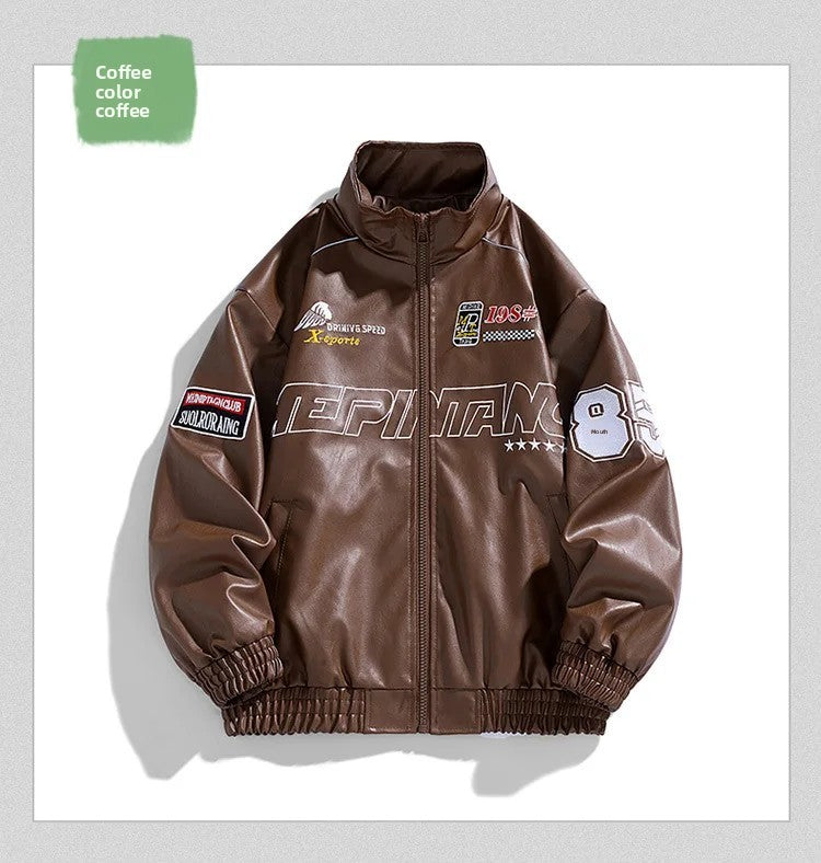 Casual Loose Men's Motorcycle Jacket Street Style Trendy Brand Spring Hot Sale Of The Season New High Street Fashion Couple's To