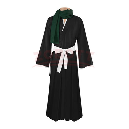 Anime Hitsugaya Toshiro Cosplay Costume Black White  Kimono Wig Full Set Shihakusho Thousand Year Blood War Kimono Uniform