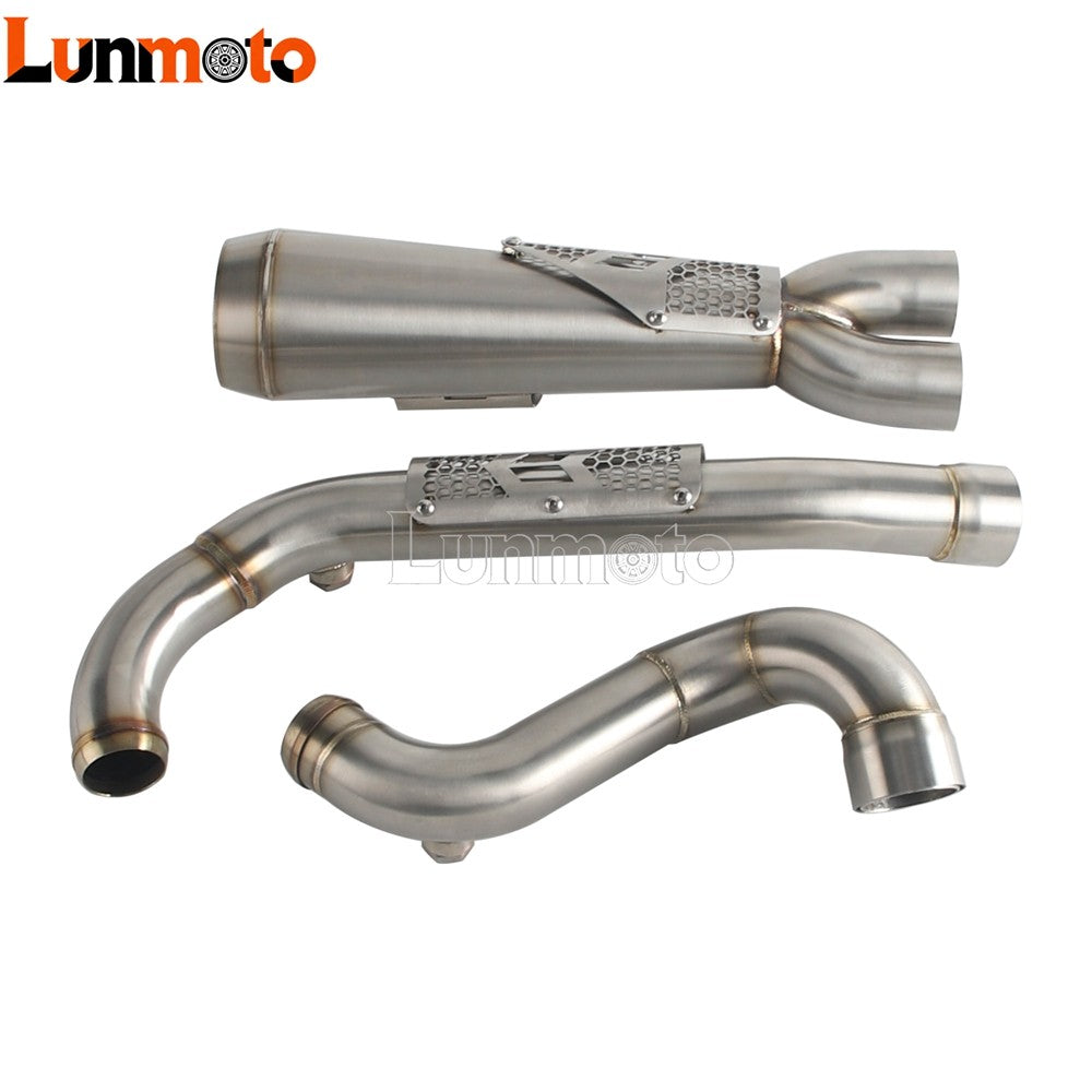Motorcycle Big Sexy 2-in-1 Exhaust Muffler Pipe Double Slip Gusset For Harley M8 Touring Street Electra Glide Road King 2017-up