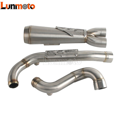 Motorcycle Big Sexy 2-in-1 Exhaust Muffler Pipe Double Slip Gusset For Harley M8 Touring Street Electra Glide Road King 2017-up