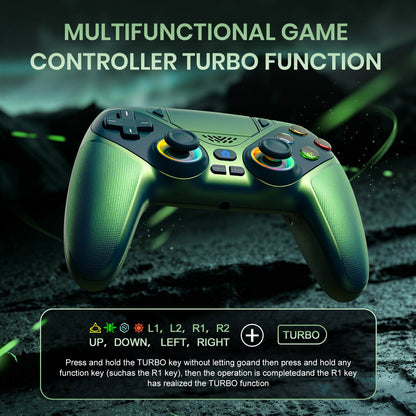 Controller For Playstation5 PS5/PS5 Pro/Slim/PC,RGB Wireless Gamepad Hall Effect Trigger Marco/Turbo Anti-Drift Game Joystick