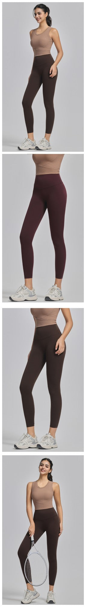 Women's High Waist Yoga Pants, Booty Lifting Workout Leggings with Naked Feel, Quick Dry Fitness Tights for Gym & Running