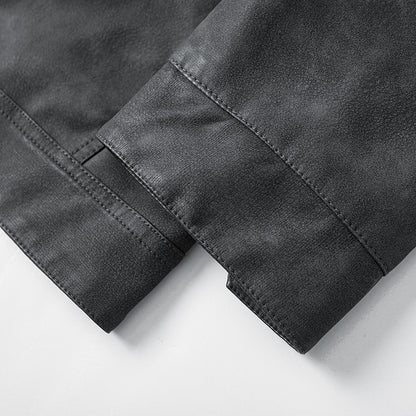 Leather Jacket Men Suede Coats Black Pockets Oversized 6XL 7XL 8XL Plus Size Street Motorcycle Button Autumn Brand Waterproof