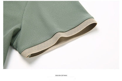 High quality short sleeve men's POLO shirt summer fashionable stripe design soft golf top comfortable ventilate casual T-shirt