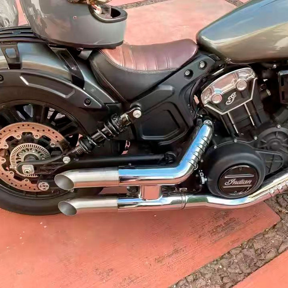 Motorcycle Slip-On Exhaust  Short GP exhaust Muffler With DB Killer Fits For Indian Scout Bobber Sixty Rogue Twenty 2015-2024