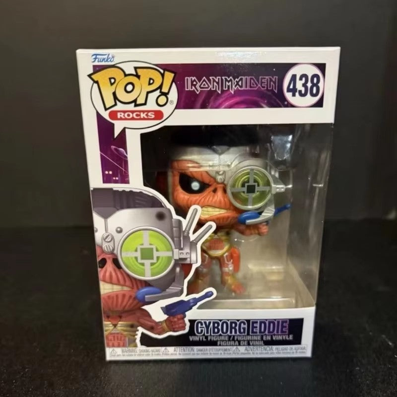 Funko Pop Genuine Iron Maiden Action Doll Model 438 Cyborg Eddie Vinyl Sculpture Dolls Limited Edition Collect Fan Gift Toy