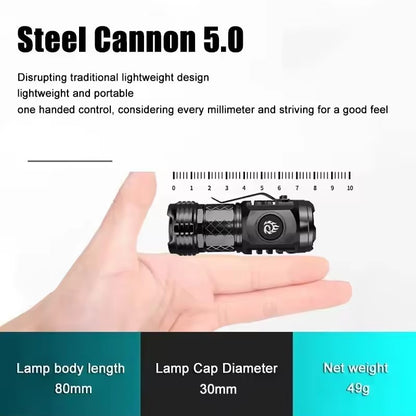 Super Bright MINI LED Flashlight USB Torch Rechargeable Zoom Fishing Lantern Powerful 3 Lighting Mode Outdoors Camping Lamp