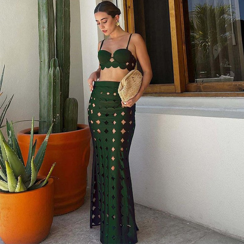 Summer Women Sexy Swimsuit Laser Cutting Circularity Bikini Set One Piece Swimwear Vacation Beachwear Luxury Bathing Suit