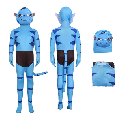 2026 Halloween Cosplay Avatar Costume Fire and Ashes Avatar3 Cosplay Hero One Piece Tight Fitting Clothing Na'vii Jumpsuit