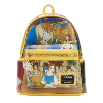 Bolsa Mini Mochila Loungefly A Bela e a Fera Série Princesas Cogsworth ?Lumiere Chip? Cosplay