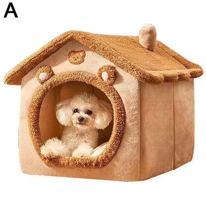 Casa Quente para Pets Engrossada Casa de Gatos e Cães Inverno Quente Universal para Todas as Estações Removível e Lavável Nova Fofa Confortável