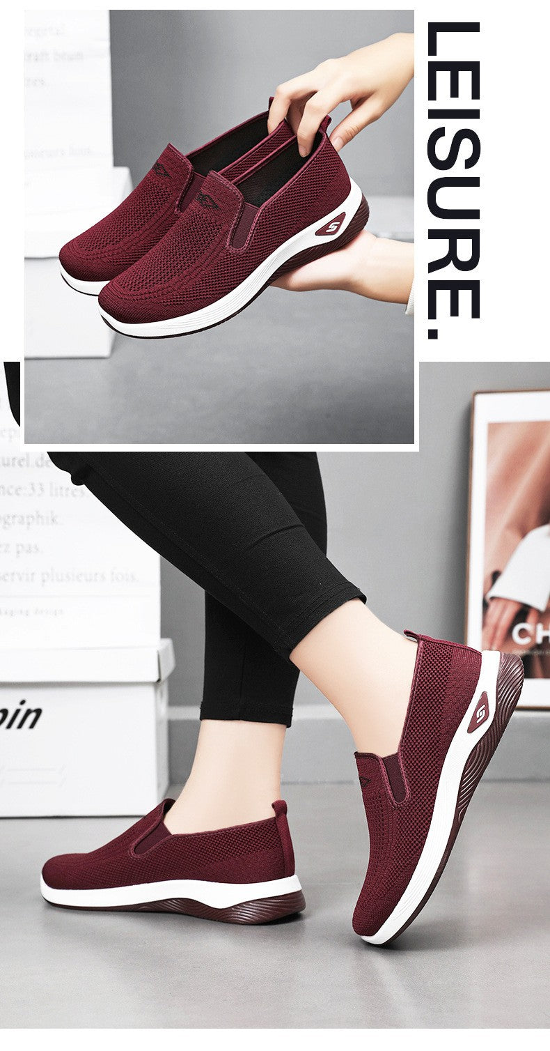 Women Casual Sports Shoes Breathable Lightweight Sneakers Anti-slip Flats Outdoor Running Walking Shoes Female Vulcanized Shoes
