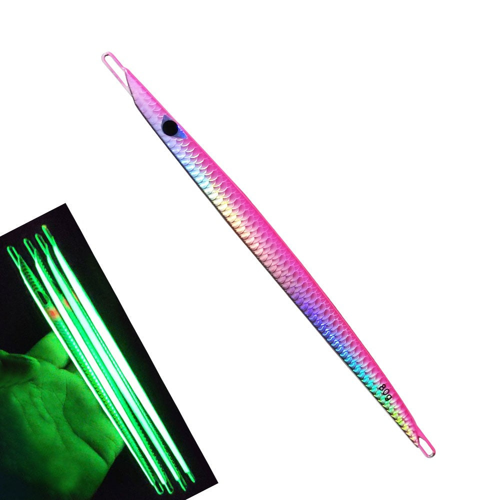 AS Fast JIg Lure Pesca Luminosa Jigs Velocidade de Queda Pescador 80g100g Isca Metálica Dura para Pesca Vertical em Barco Isca Que Afunda Pesca