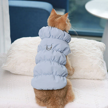 Roupa de cachorro com alças quentes, jaquetas de algodão, jaquetas de duas pernas para animais de estimação, roupas de cachorro de porte médio, roupas de outono-inverno