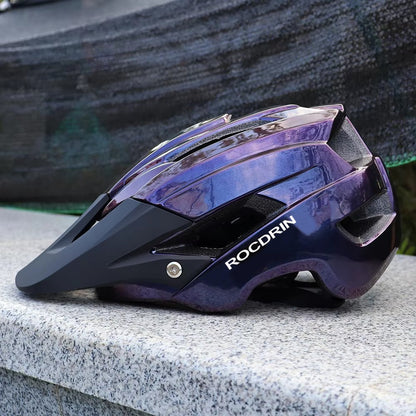 Capacete de Ciclismo Integrado ROCDRIN para MTB e DH, Capacete de Bicicleta de Estrada e Montanha Ultraleve para Corrida e Ciclismo