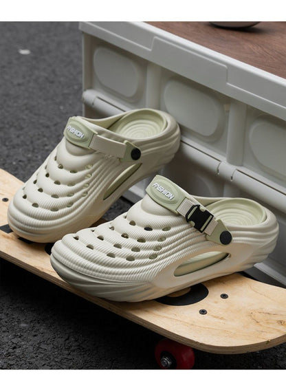 Summer New Trendy Soft Top Casual Men's Cool Slippers Versatile Fashion Two Wear Baotou Shoes