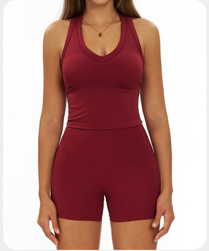 2 Pieces Women's Tracksuit Seamless Yoga Set Workout Outfit Sportswear Gym Clothing High Waist Leggings Fitness Bra Sports Suits