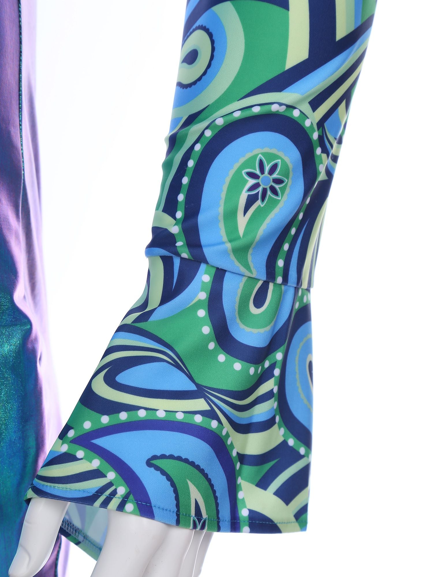 Men Bell Bottom Pants Jumpsuit Rompers Vintage 80s Disco Hippie Costume for Rock Jazz Dancewear Musical Theme Party Dress-up