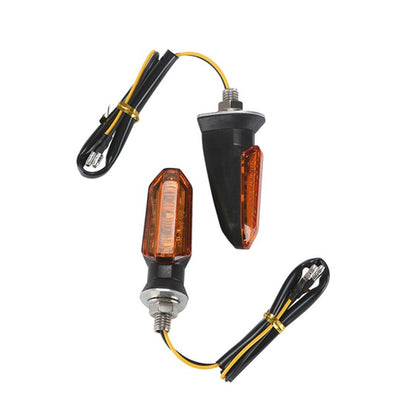 BLALION 2PCS Motorcycle Turn Signal LED Headlight Amber Flashing Light Blinker 12V 3 LED Waterproof Tail Light for ATV UTV Scoot
