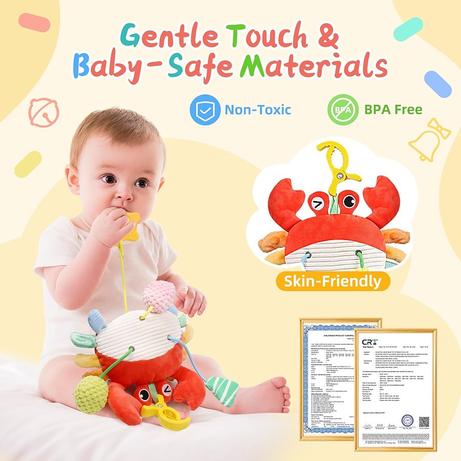 Car Seat Toys Newborn Toys Stroller Toy Baby Toys Carseat Toy for Infants for Carseat Stroller Crib with Music Rattles Teether